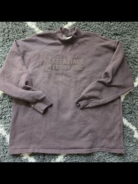 Essentials Fear Of God Crewneck Sweatshirt Mens Size M  Burgundy